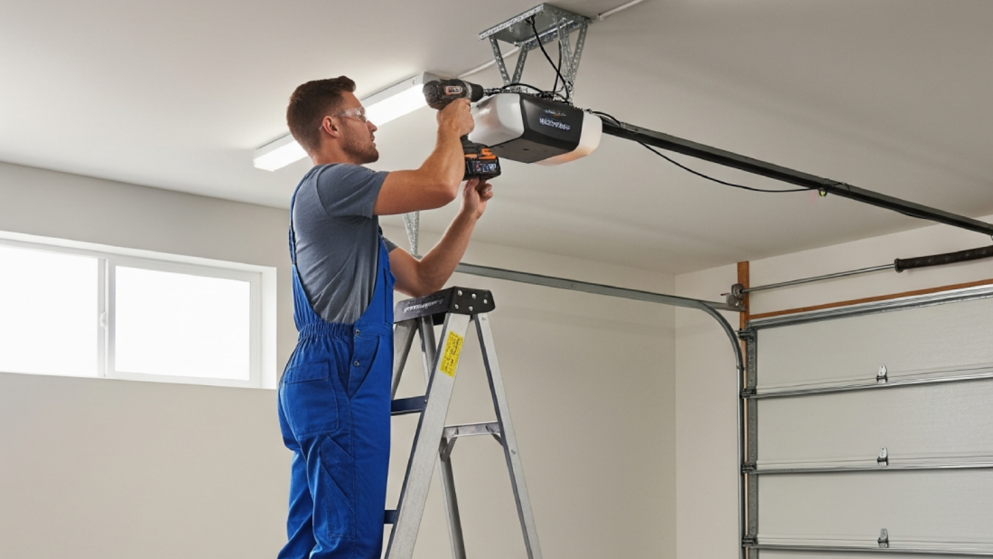 New garage door opener installation in Mount Pleasant Michigan