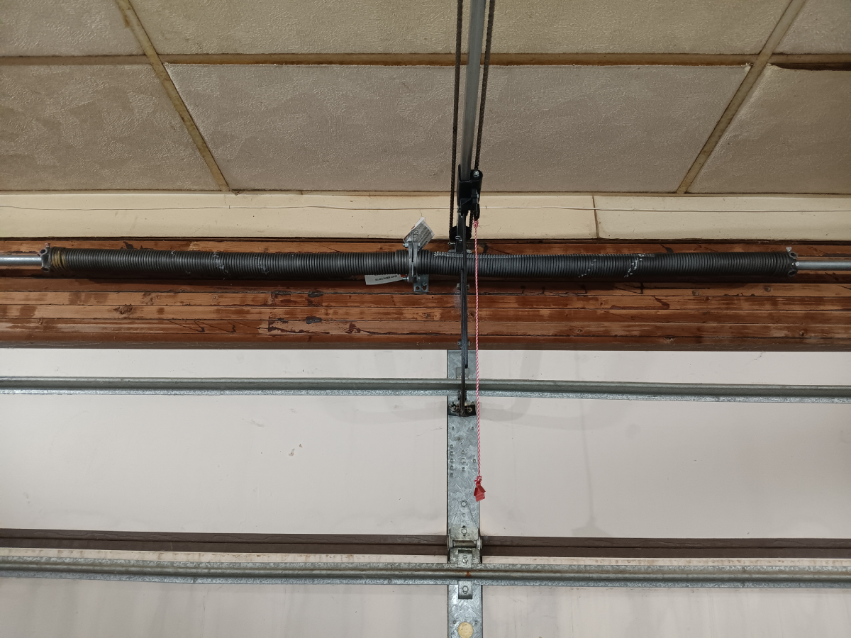 Double garage door torsion spring change